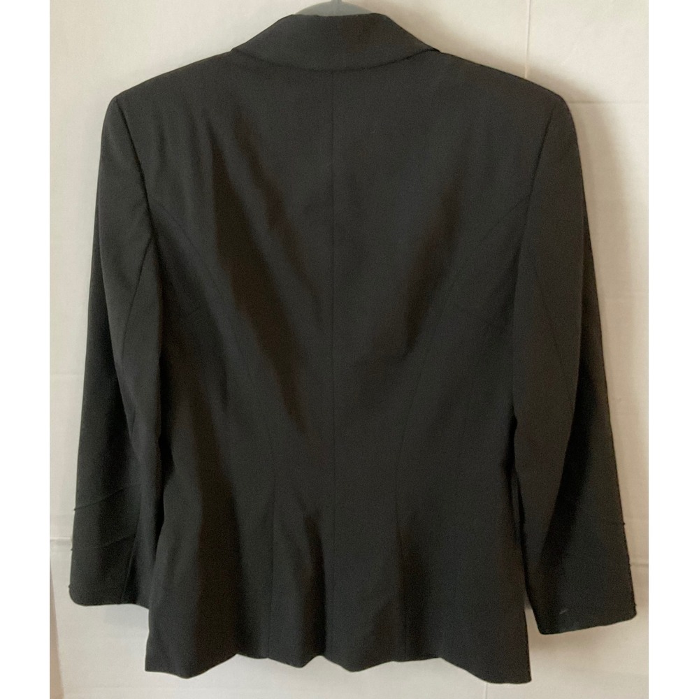 Escada Black Wool Blend Blazer Jacket Size 36 Made in Germany - Picture 7 of 9